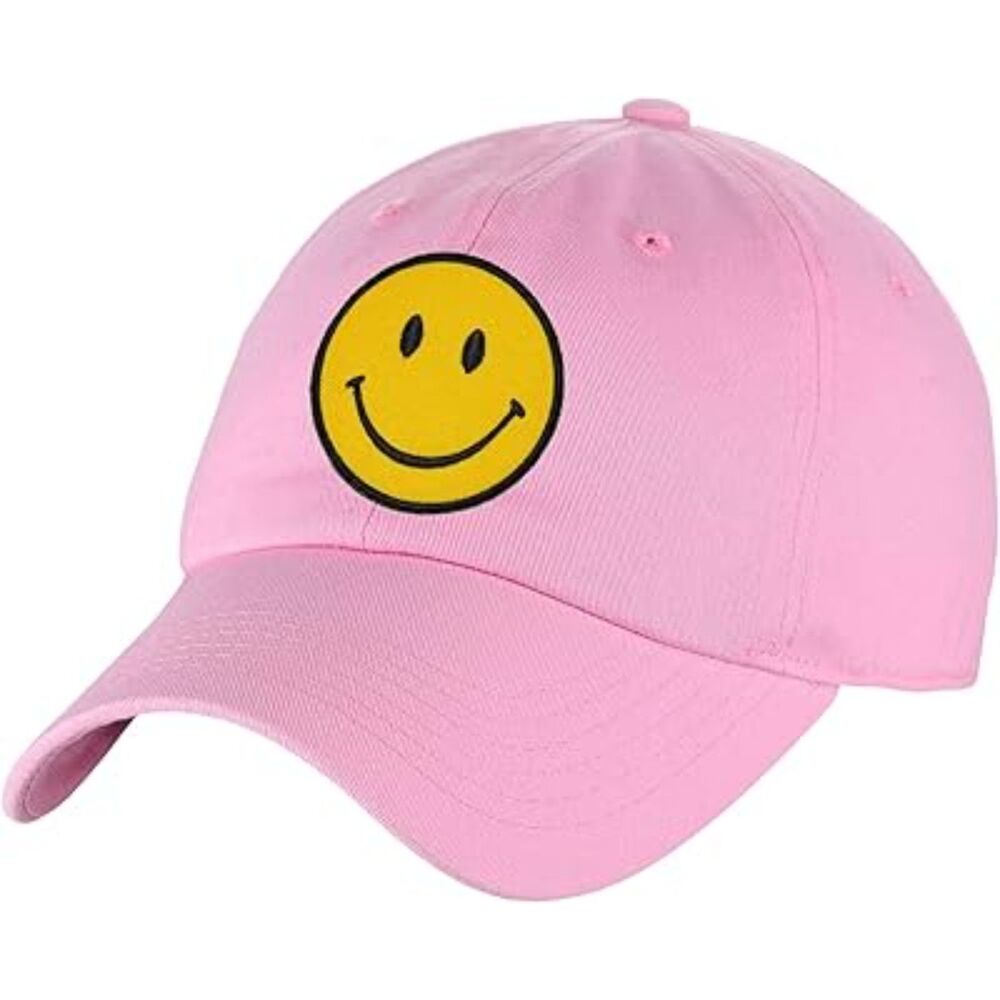 NWT Smiley Face Embroidered Trucker Hats for Women and Men